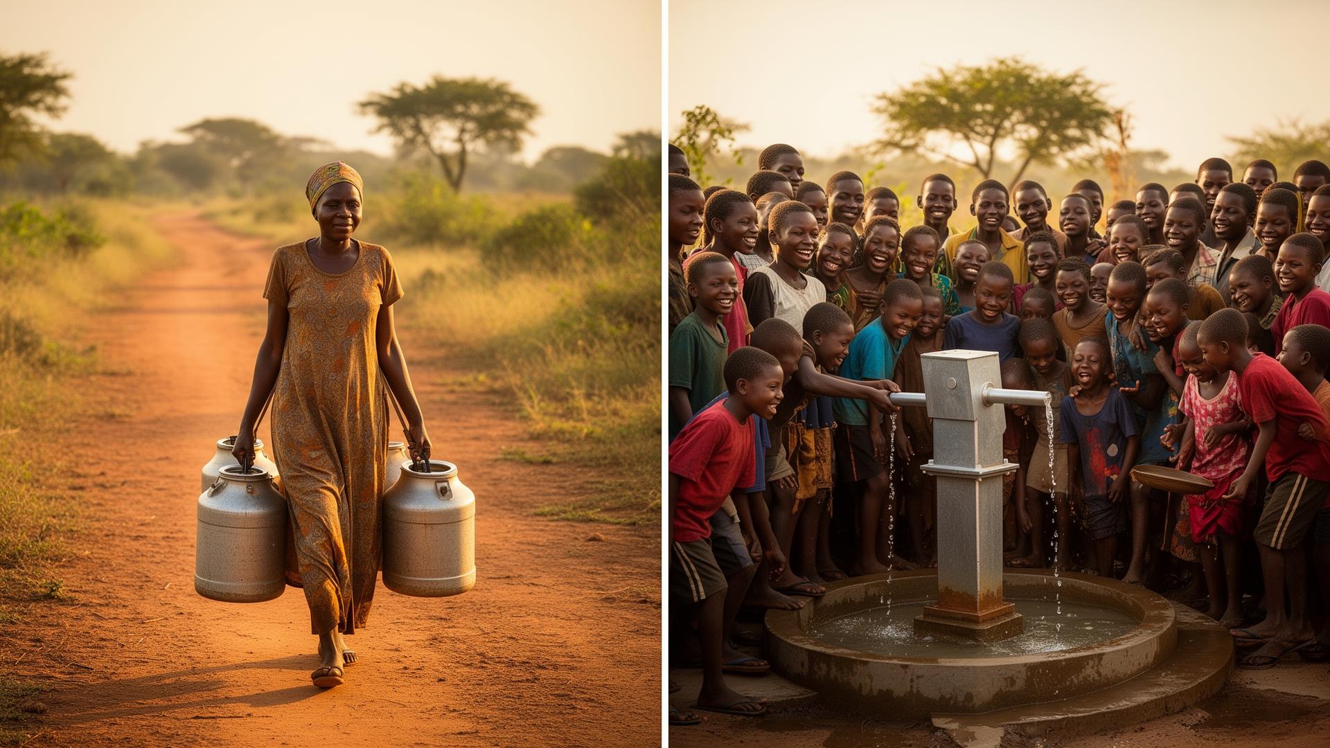 Before and after a HNCO hand pump installation